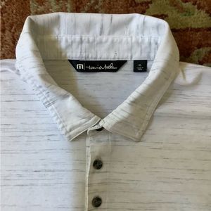 Travis Mathew White and Grey Polo Shirt XL EIC